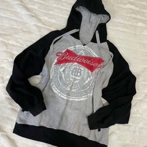 Y2K Grunge Budweiser Hoodie Sz XL